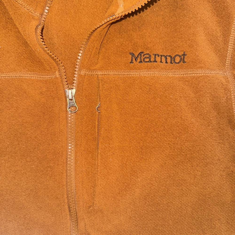 MARMOT  Maple Brown COLFAX Fleece Full Zip VEST Jacket Mens Size‎ Large - Picture 3 of 10